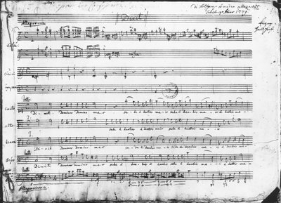 Sonntagsvesper, 1779 von Wolfgang Amadeus Mozart